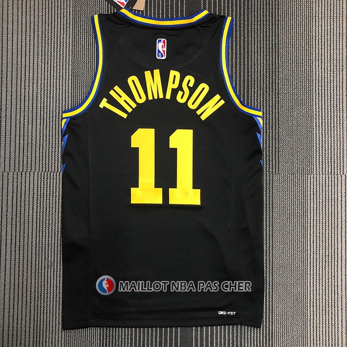 Maillot Golden State Warriors Klay Thompson NO 11 Ville 2021-22 Noir